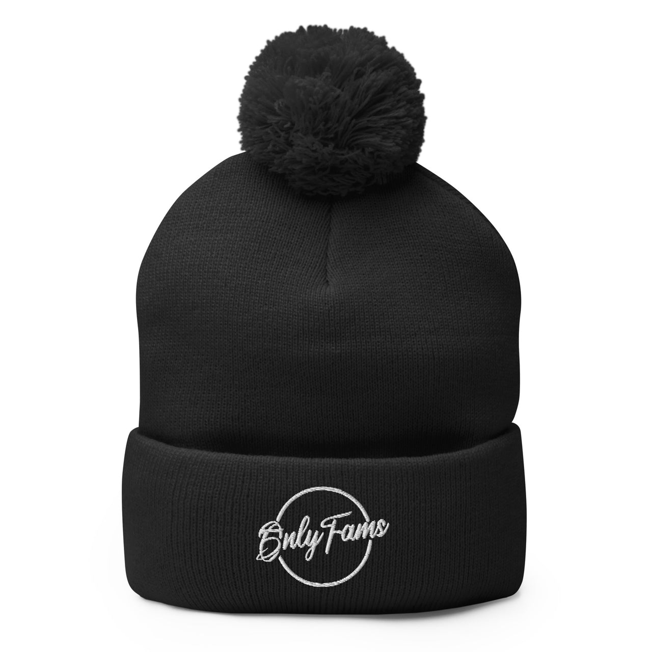 OnlyFams Staple Pom-Beanie WHT