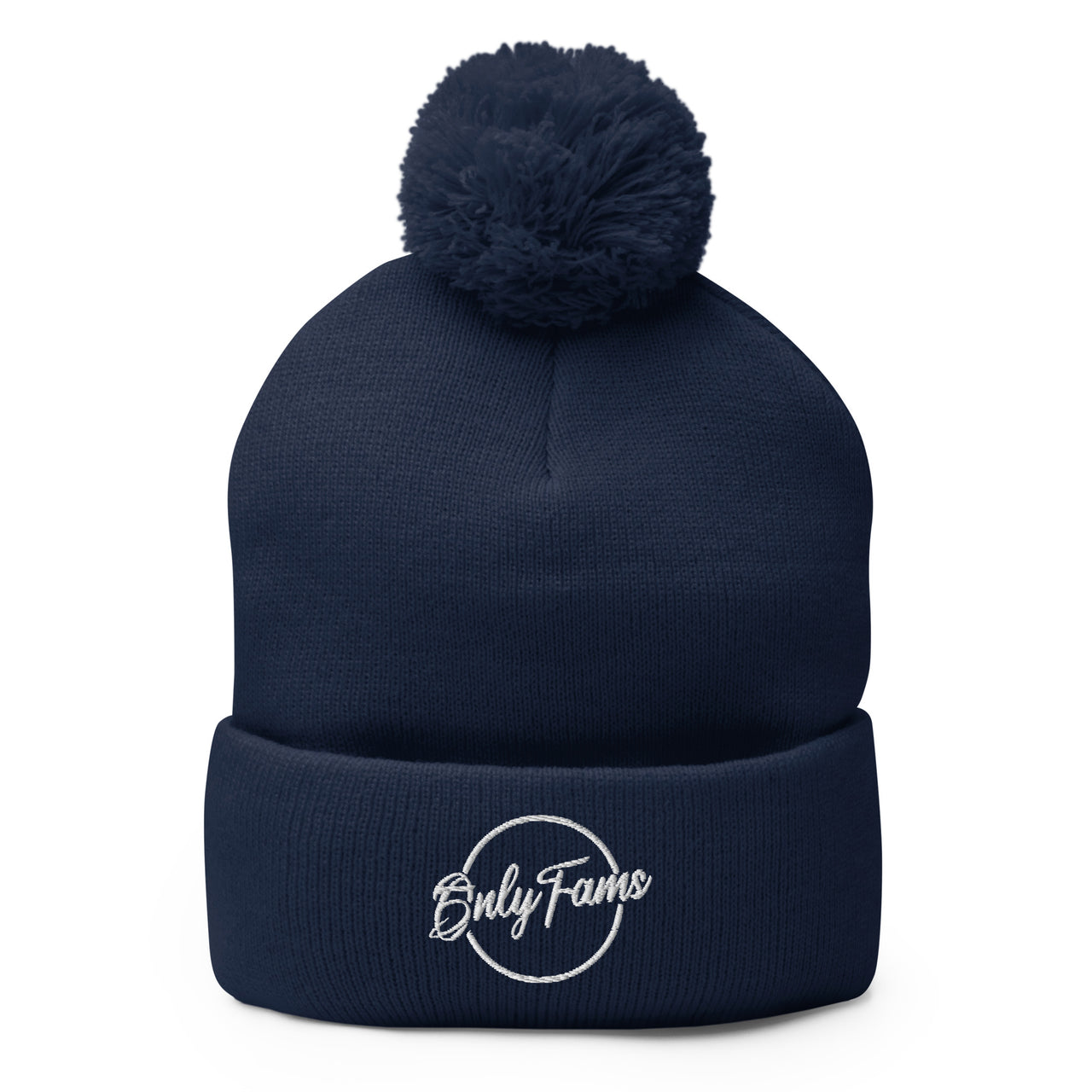 OnlyFams Staple Pom-Beanie WHT