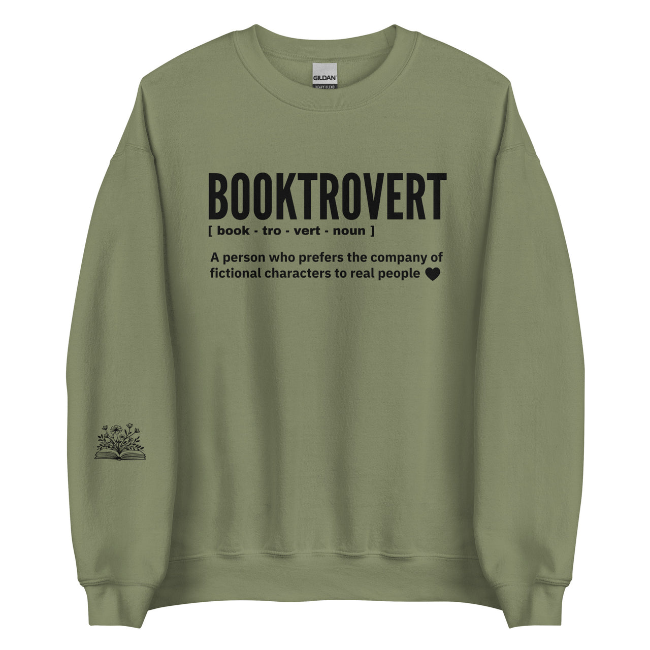 Booktrovert w/book Crew Neck