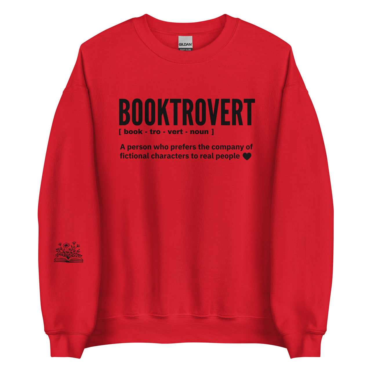 Booktrovert w/book Crew Neck