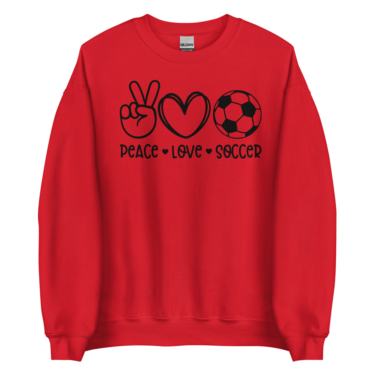 Peace, Love, Soccer Crew Neck