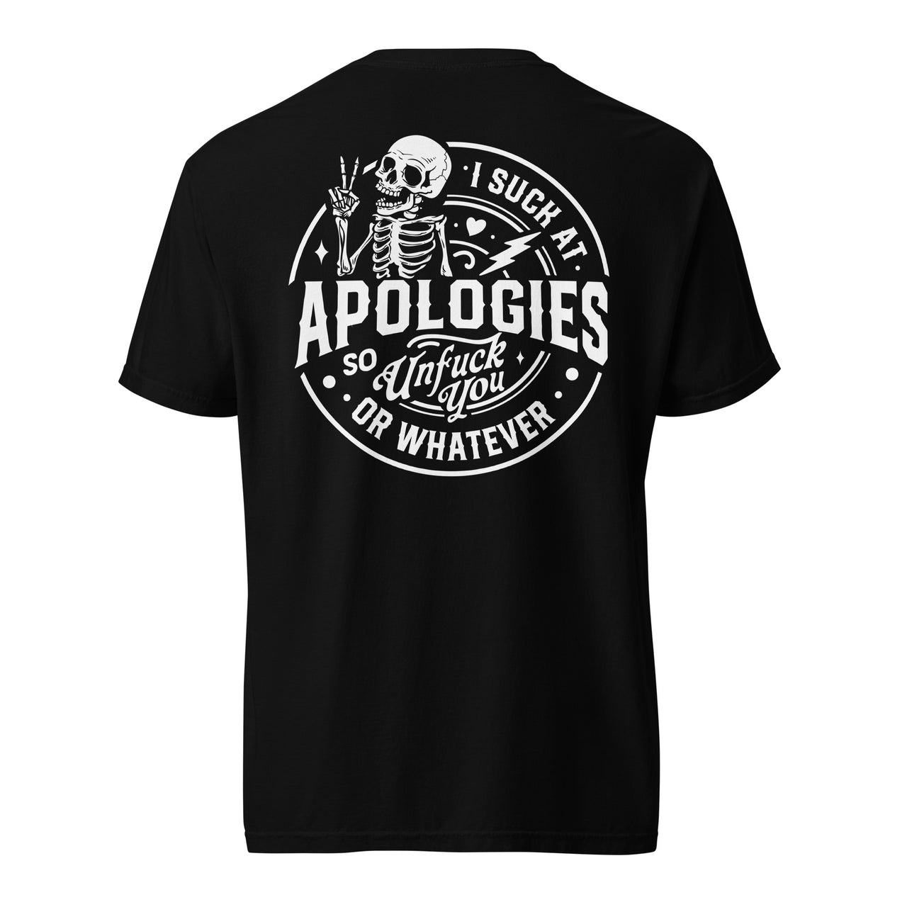 Skull 'FU/Apologies' Heavy T