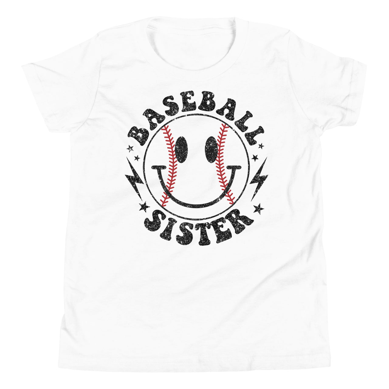 Baseball Sister w/back here for the snacks Youth T